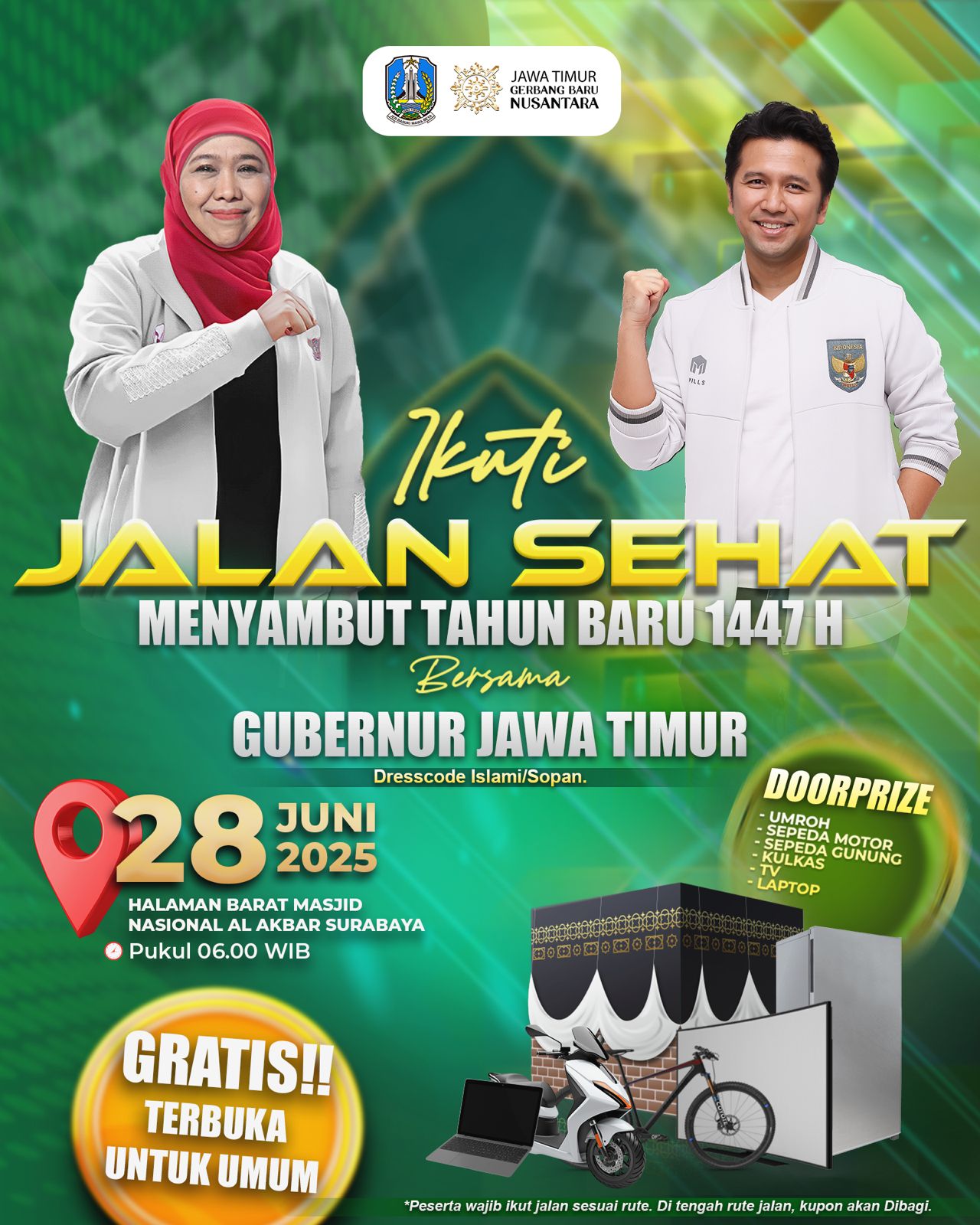 JALAN SEHAT MENYAMBUT TAHUN BARU 1447 H BERSAMA GUBERNUR JAWA TIMUR
