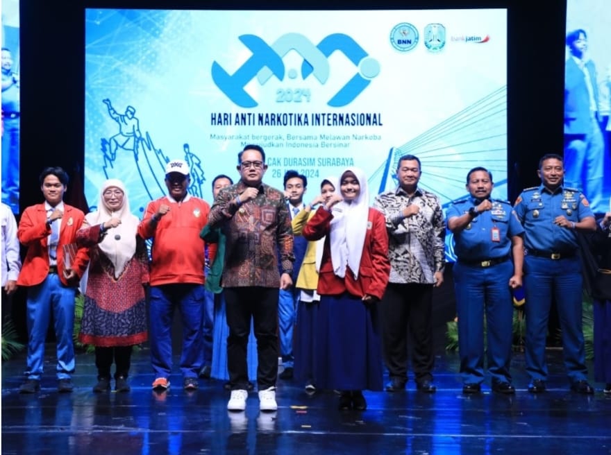 Hadiri Peringatan HANI, Pj Gubernur Jatim Ajak Perangi Narkoba dengan Prinsip Kasih Sayang