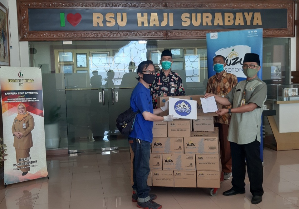 Penerimaan Bantuan dan Donasi dari Institusi dan Perorangan ( PT. Fortune Raya Tama, Universitas Kristen Petra,PT.Savoria) Bagi Petugas Kesehatan Untuk Penanganan COVID-19 di Rumah Sakit Umum Haji Surabaya