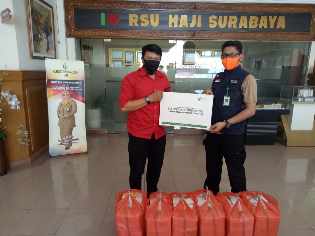 Penerimaan Bantuan dan Donasi dari Institusi dan Perorangan ( Lipur Lara, Lit Boyo) Bagi Petugas Kesehatan Untuk Penanganan COVID-19 di Rumah Sakit Umum Haji Surabaya