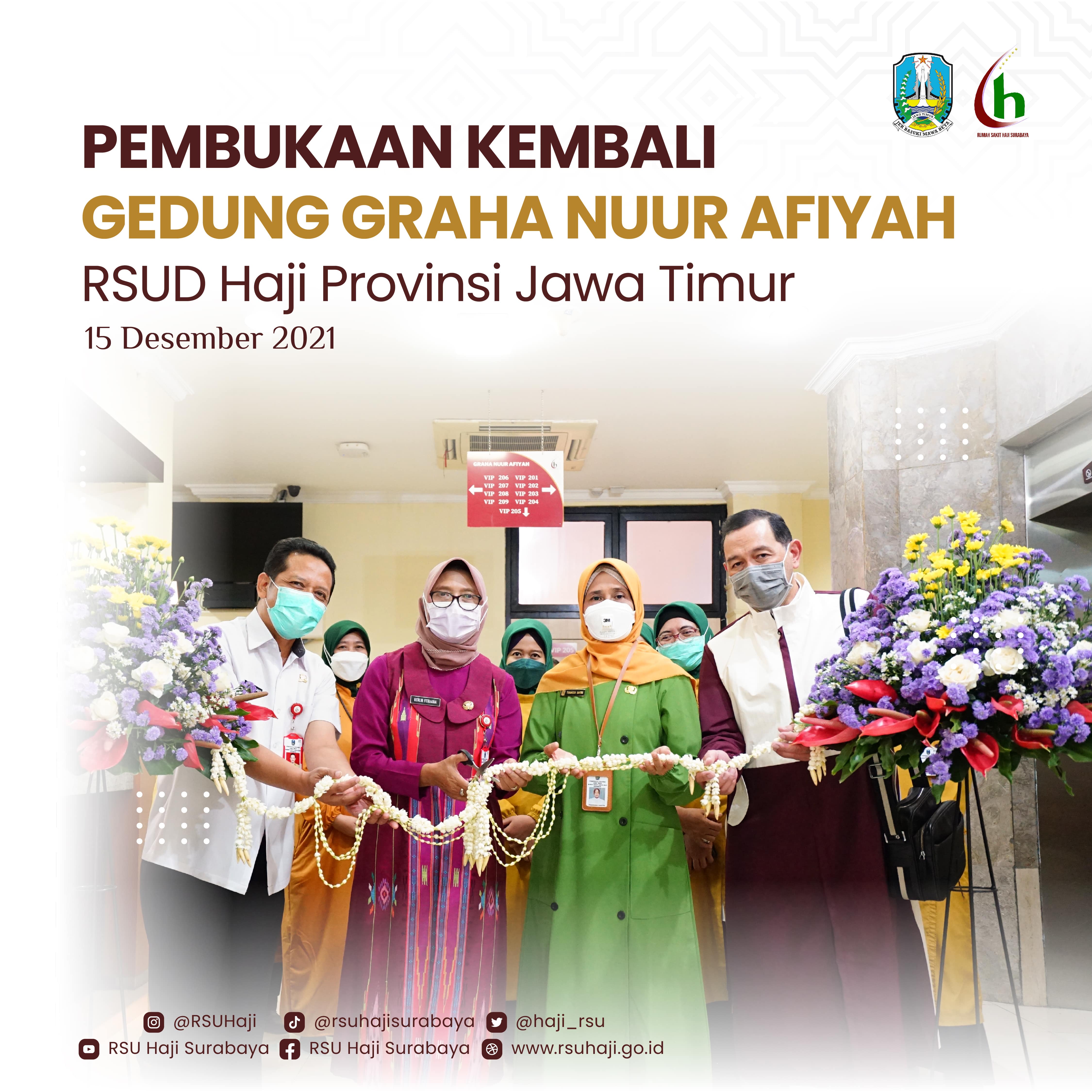 Pembukaan Kembali Gedung Graha Nuur Afiyah RSUD Haji Provinsi Jawa Timur