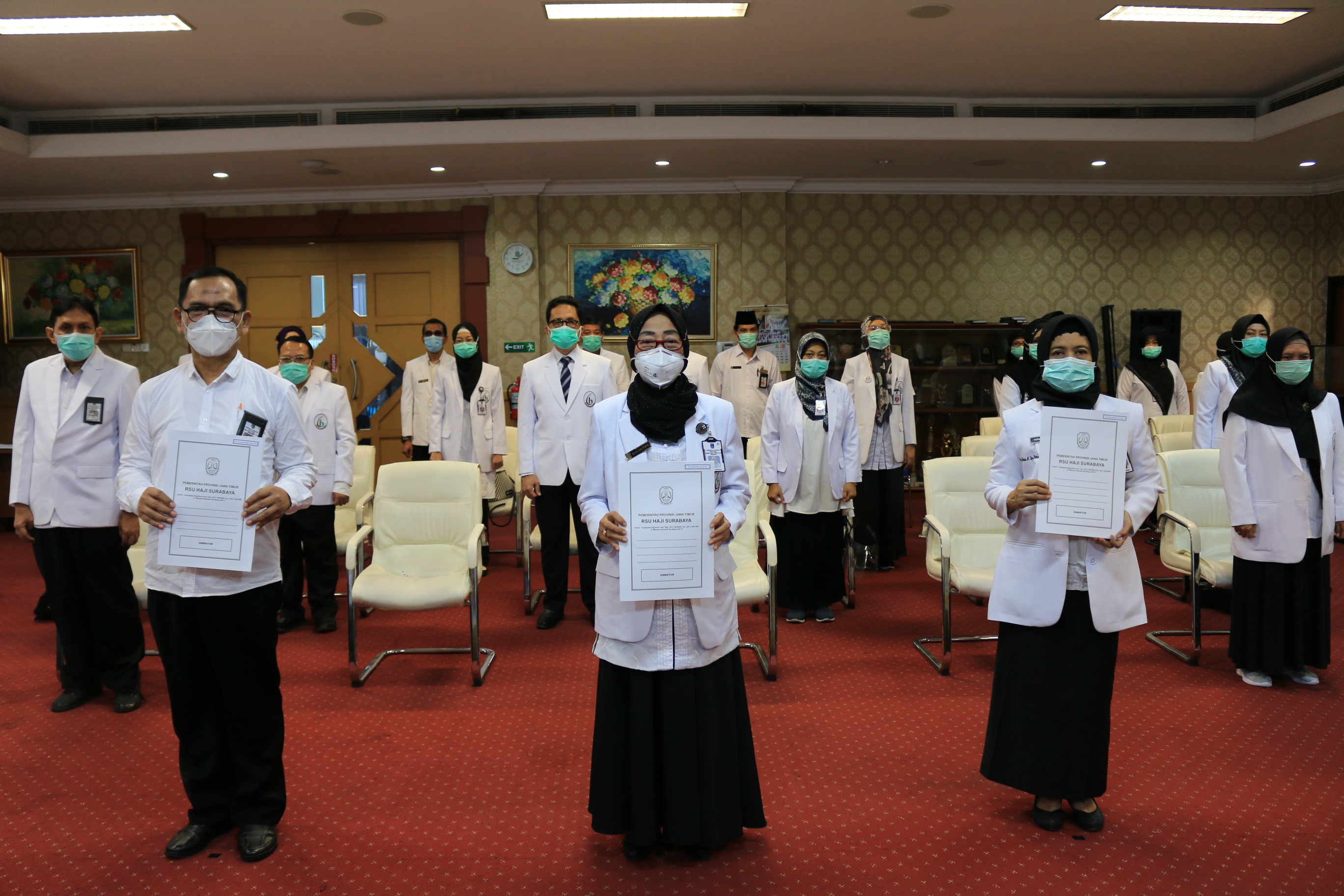 Pengukuhan Ketua Komite Koordinasi Pendidikan, Ketua Kelompok Staf Medis (KSM) dan Kepala Instalasi RSU Haji Surabaya