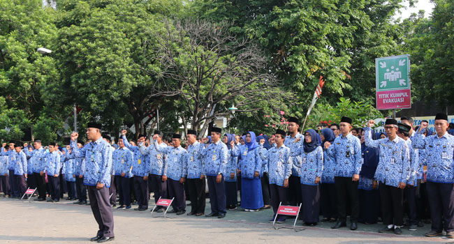 Peringatan Hari Lahir Pancasila di RSU Haji Surabaya