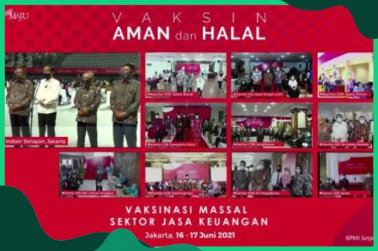 OJK-Gelar-Vaksinasi-Massal-untuk-Sektor-Jasa-Keuangan-di-Seluruh-Indonesia, Salah Satunya di Kantor Regional 4 Surabaya, Bekerjasama dengan RS Haji Surabaya