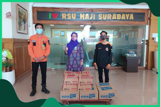 Penerimaan Bantuan dan Donasi dari "PT. OTSUKA" Bagi Petugas Kesehatan Penanganan COVID-19 di RSU Haji Surabaya