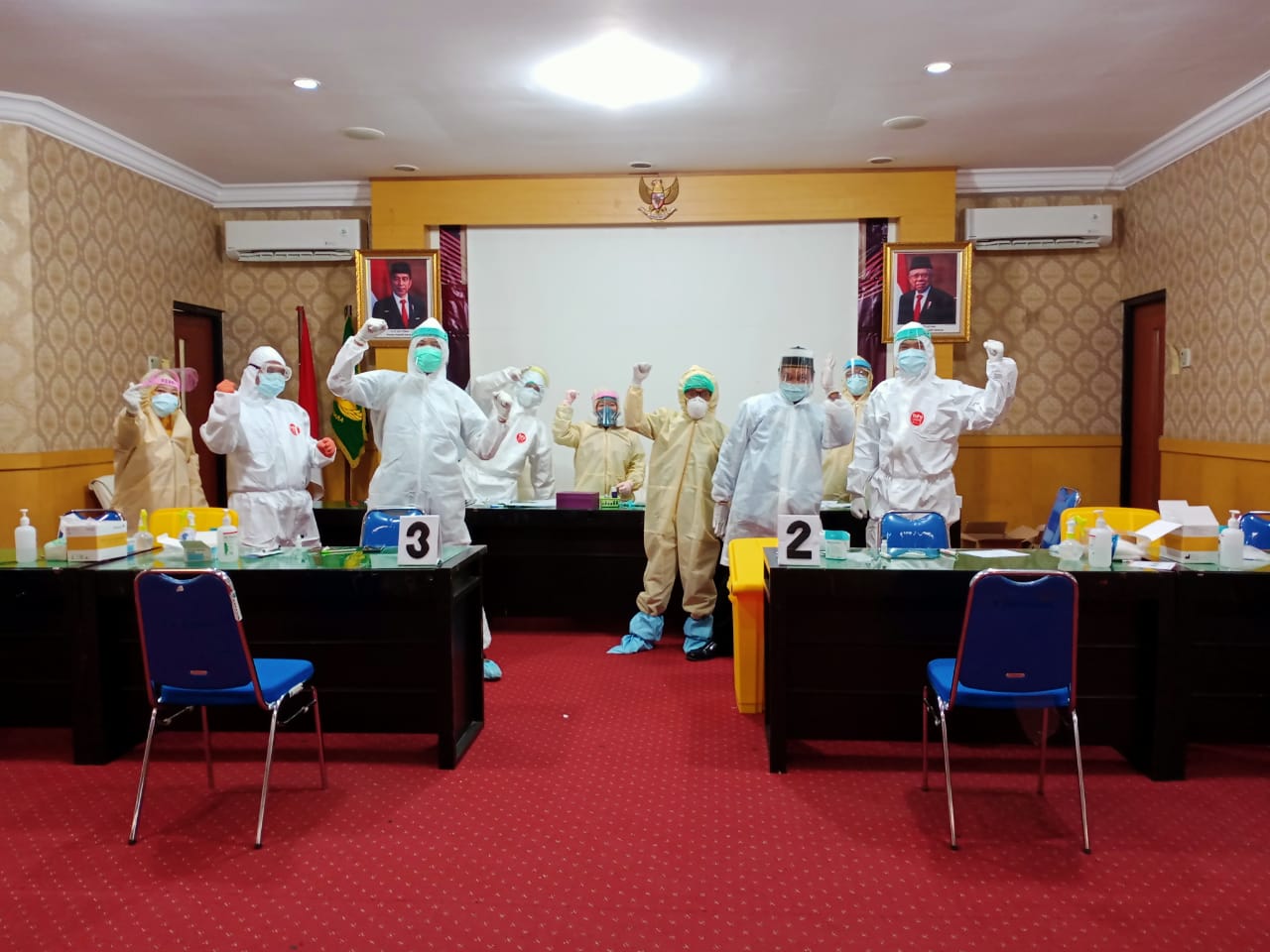 Kegiatan Rapid Tes Masal Untuk Seluruh Karyawan Rumah Sakit Umum Haji Surabaya Tanggal 07 Juli 2020 Untuk Memutus Mata Rantai Penyebaran Covid-19