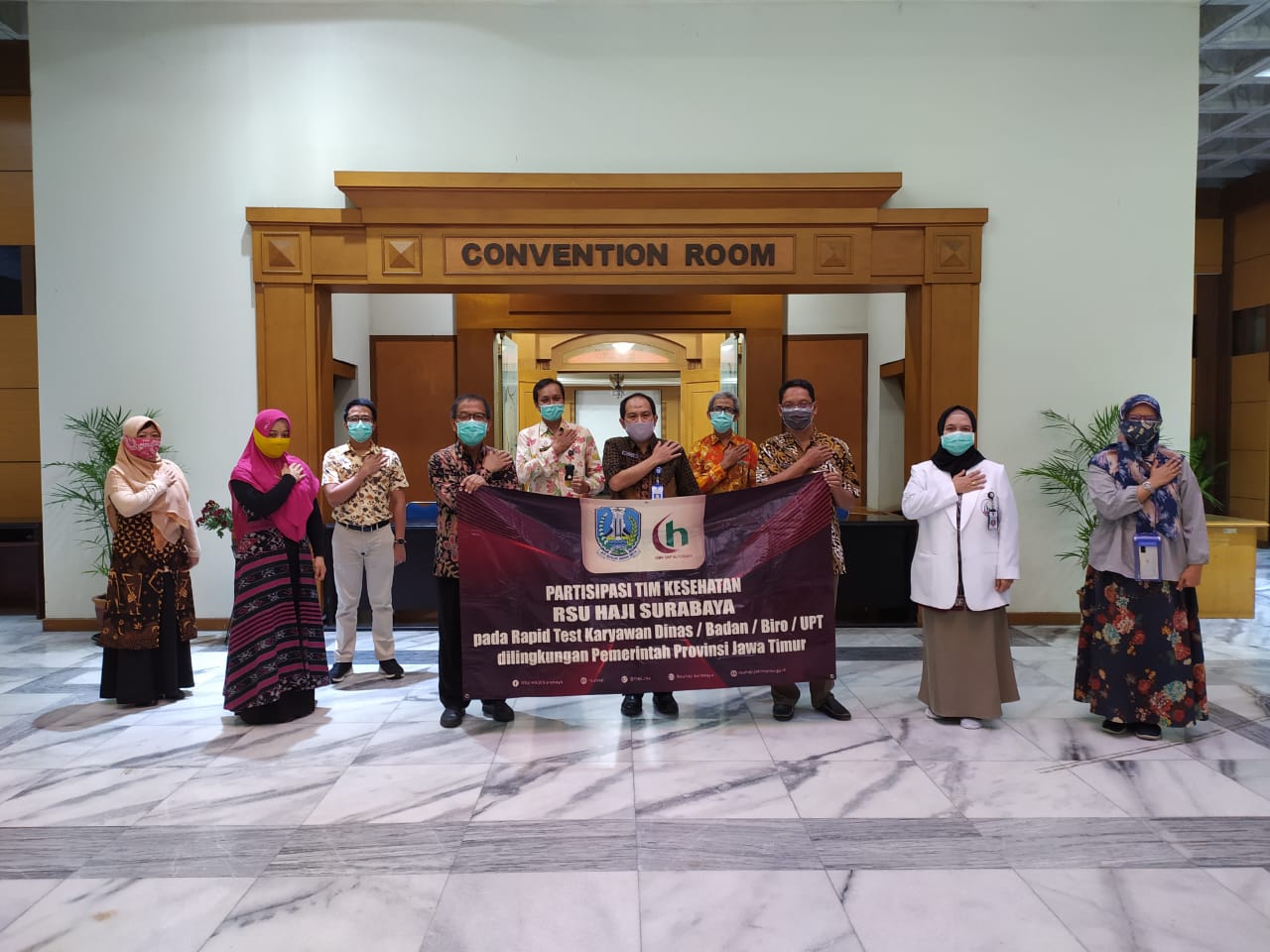 Partisipasi Tim Kesehatan Rumah Sakit Umum Haji Surabaya Pada Rapid Test Karyawan diLingkungan Dinas Pertanian dan Ketahanan Pangan Pemerintah Propinsi Jawa Timur Tanggal 25,26,29,30 Juni 2020