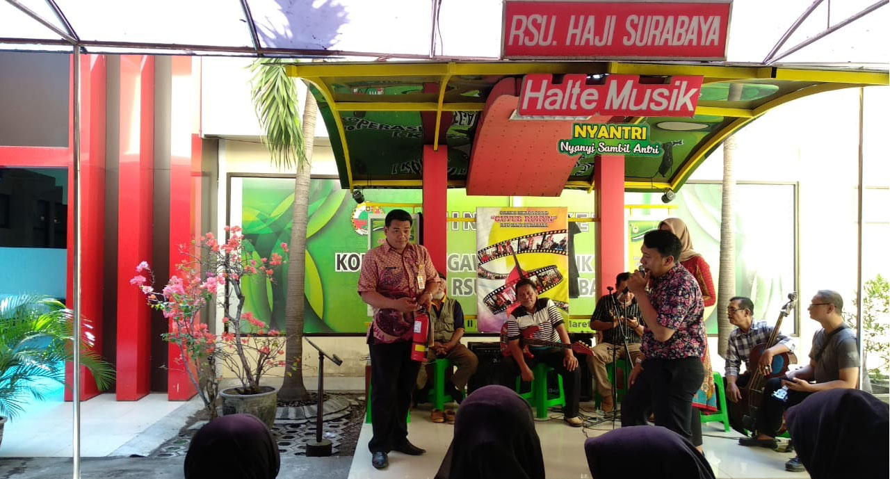 Sosialisasi di Halte Musik Rsu Haji Surabaya