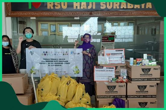 Penerimaan Bantuan dan Donasi dari "SURABAYA EPIK" Bagi Petugas Kesehatan Penanganan COVID-19 di RSU Haji Surabaya